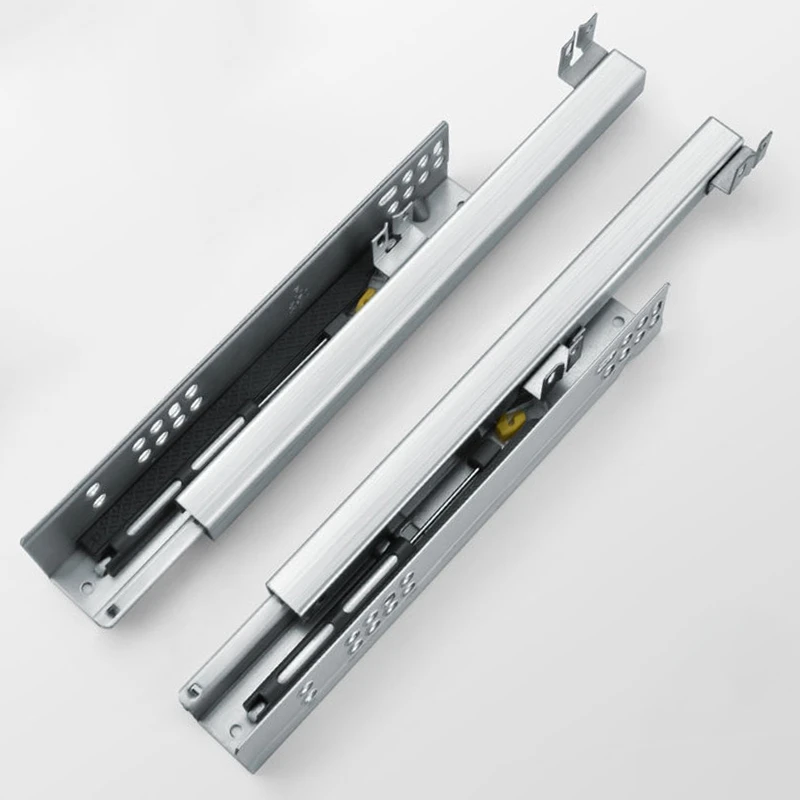Þunnar skúffurennibrautir undir festu
